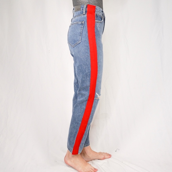 CARMAR Ursula Red Stripe Crop Jeans 0064 - Picture 3 of 8
